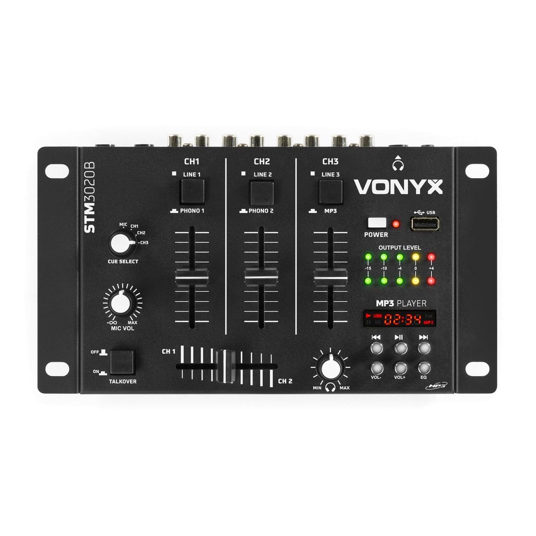Mezclador de 6 canales con USB/MP3 Vonyx Stm-3020b