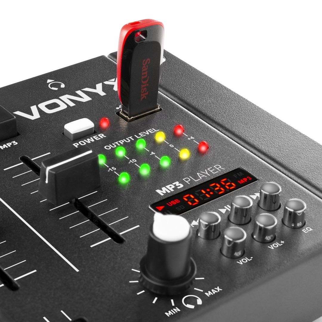 Mezclador de 6 canales con USB/MP3 Vonyx Stm-3020b