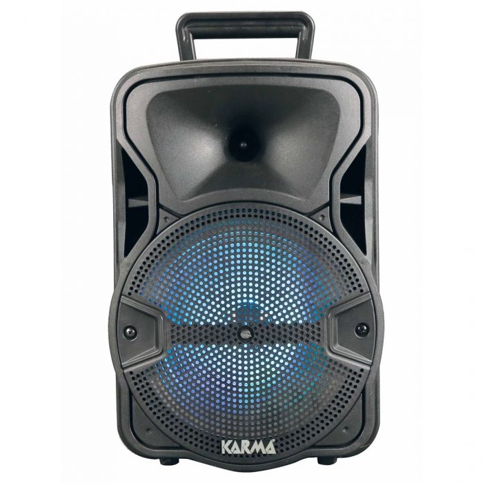 Altavoz portátil con batería de 8" con LEDs, bt, usb, micrófono y mando Karma LX8 - Imagen 2
