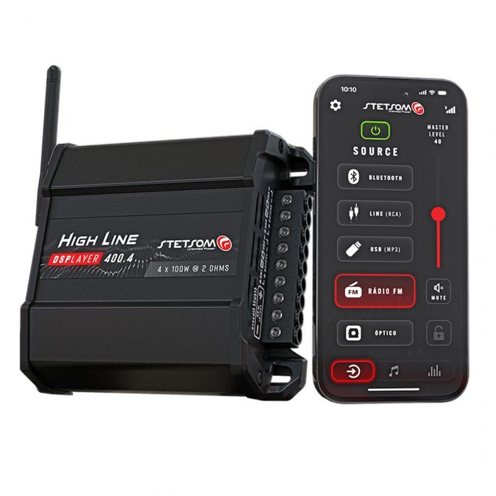 Amplificador de 4 canales digital con Bluetooth, radio y usb Stetsom HL400.4 DSPLAYER - Imagen 2