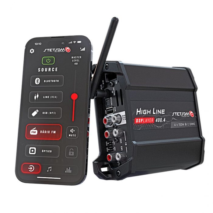 Amplificador de 4 canales digital con Bluetooth, radio y usb Stetsom HL400.4 DSPLAYER - Imagen 3