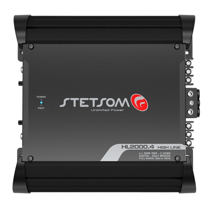 Amplificador de 4 canales digital 4x500wrms Stetsom HL2000.4 2ohms