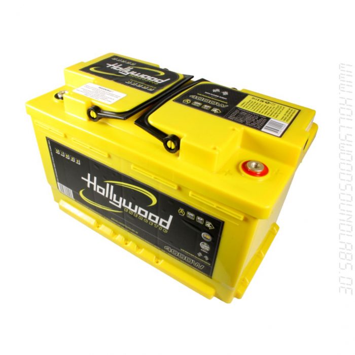 Batería AGM de 80 amperios con formato estándar Hollywood DIN 80 - Imagen 3