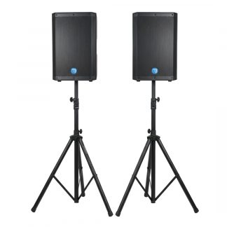 Pack de altavoces autoamplificados de 12" 2400w con trípodes Seven sv12apro-tws-asp