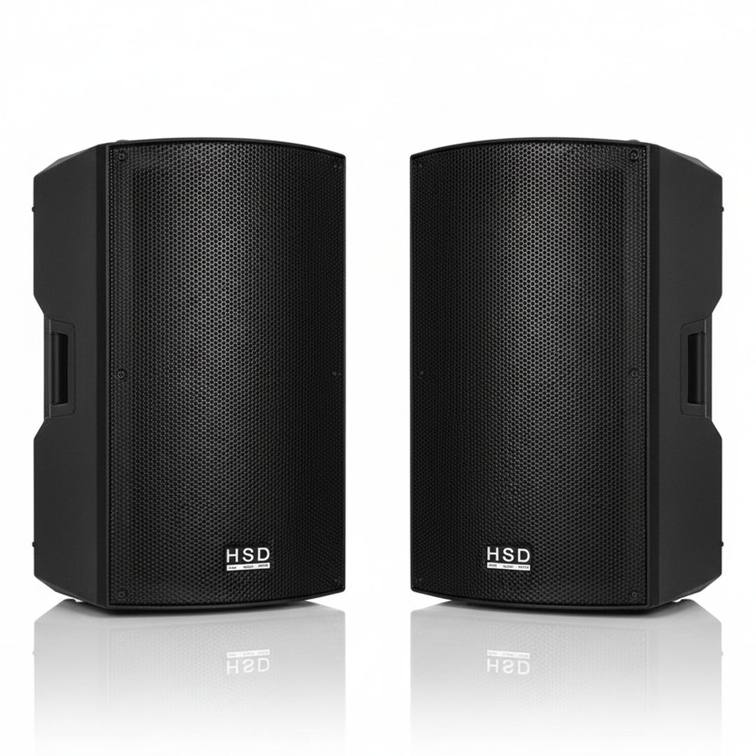 Pack altavoces 15" bi-amplificados 4200W 1400Wrms con Bluetooth y dsp HSD PX15