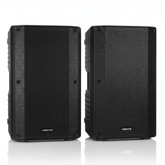 Pack altavoces 12" bi-amplificados 2400W con BT,mp3,aux Vonyx VSA12BT