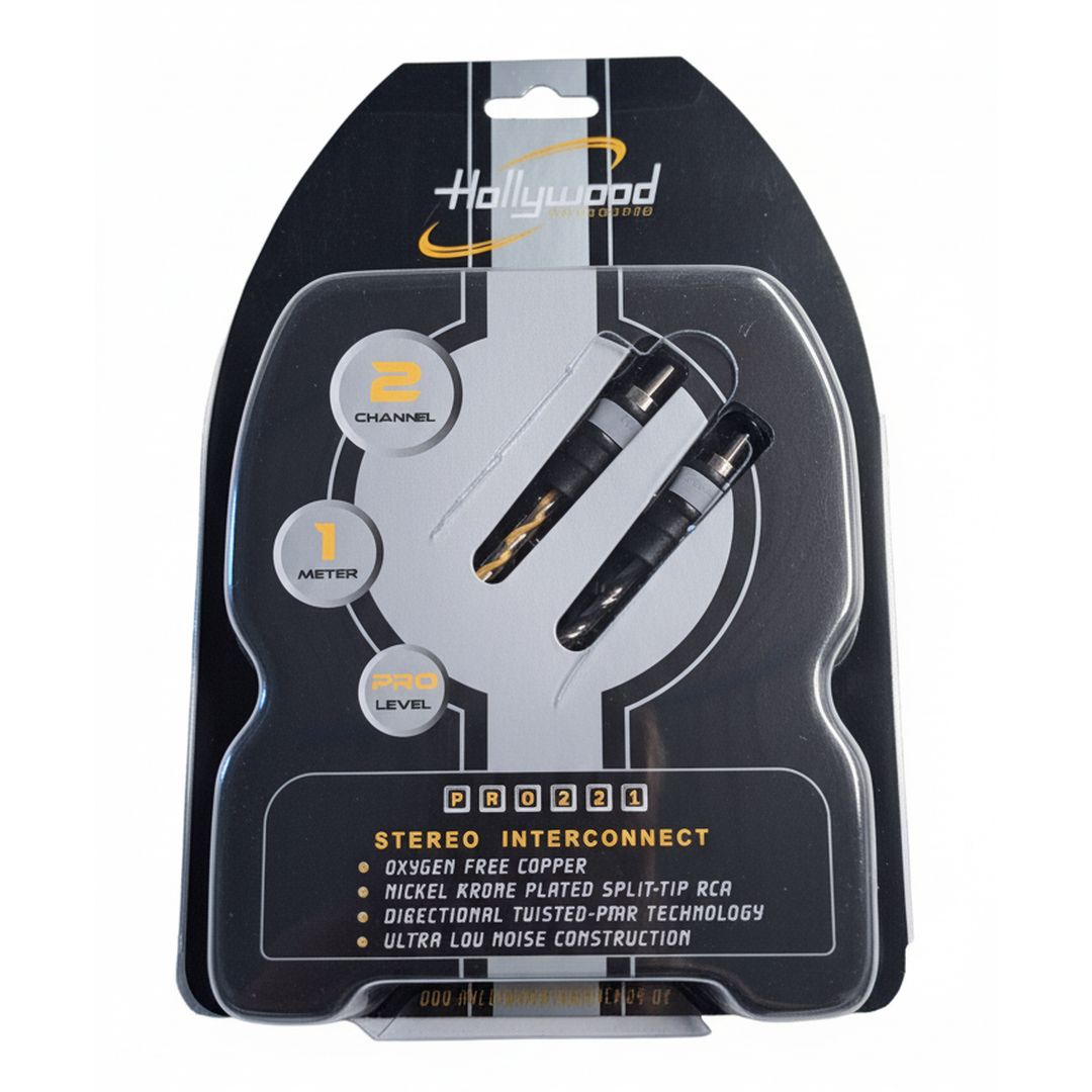 Cable RCA de 1 metro triple apantallado cobre OFC Hollywood PRO 221 - Imagen 2