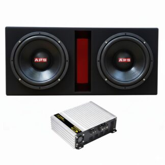 Pack doble subwoofer de 12″ APS S12STv4 con amplificador Kipus KZ-4900 (2000wrms)