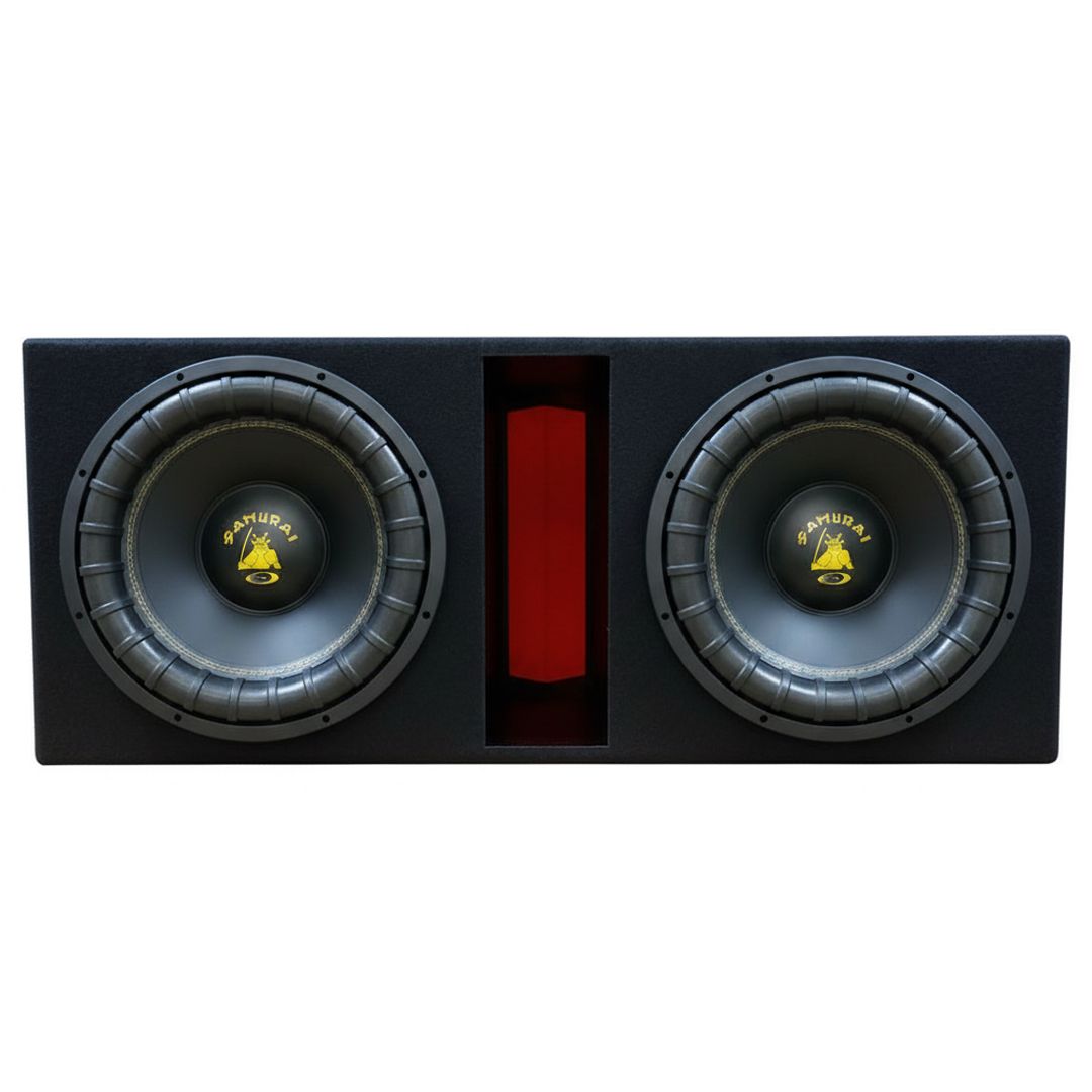 Pack doble subwoofer de 15″ Kipus SA-15 con caja (3000wrms)