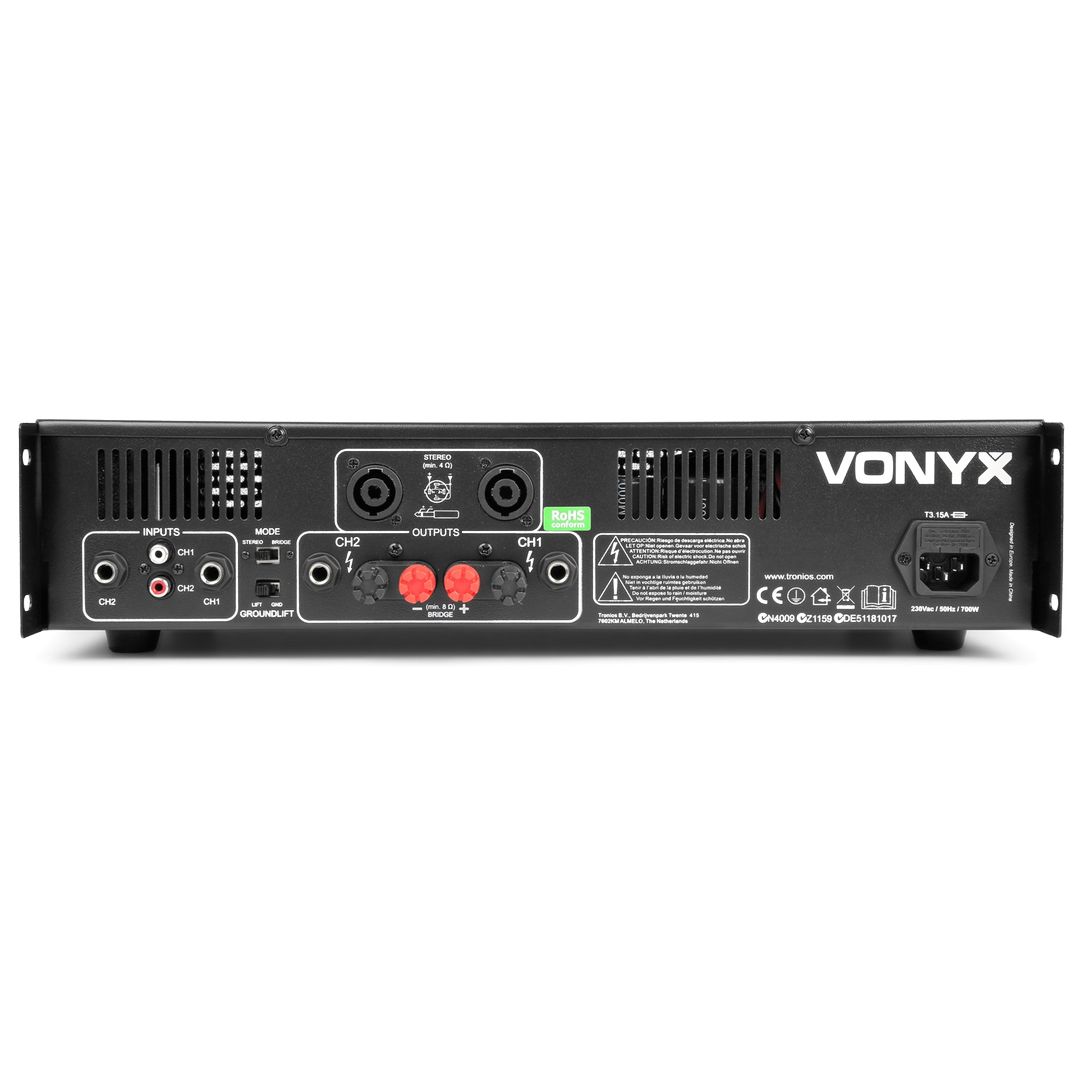Amplificador 2 canales 1200W Vonyx VXA-1200 II