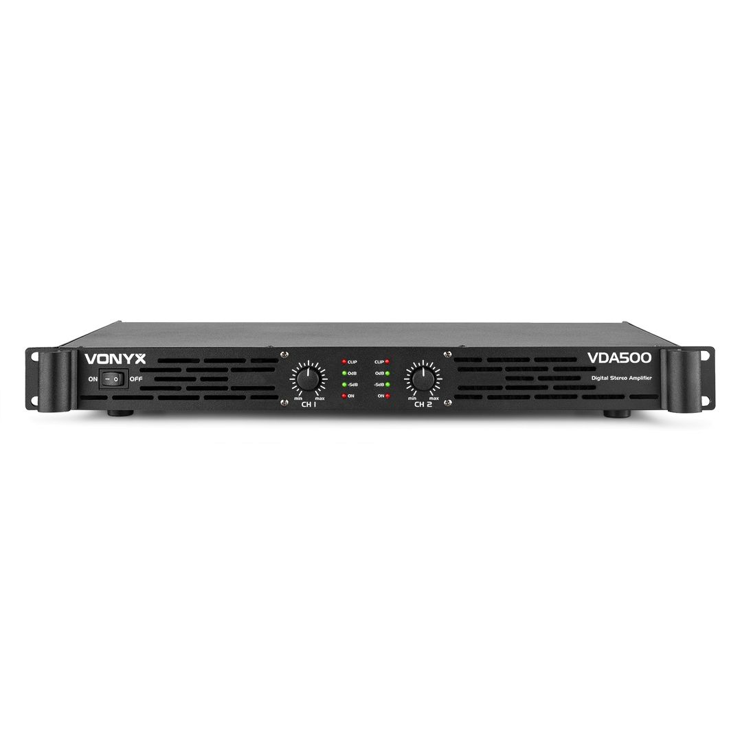Amplificador 2 canales Clase D de 500W para rack Vonyx VDA500