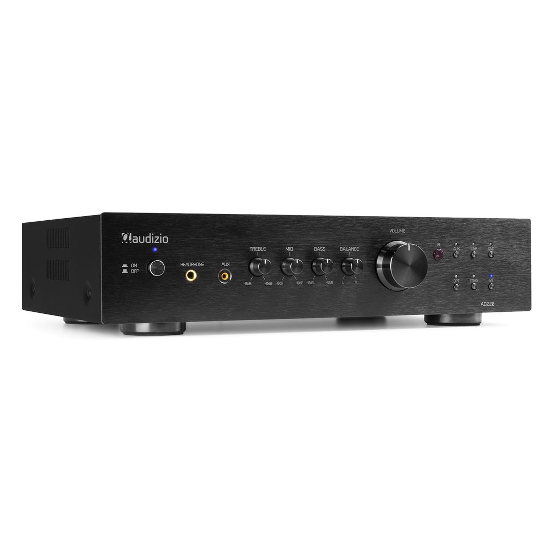 Amplificador de 2 canales HiFi de 400W con Bluetooth Audizio AD220B Negro