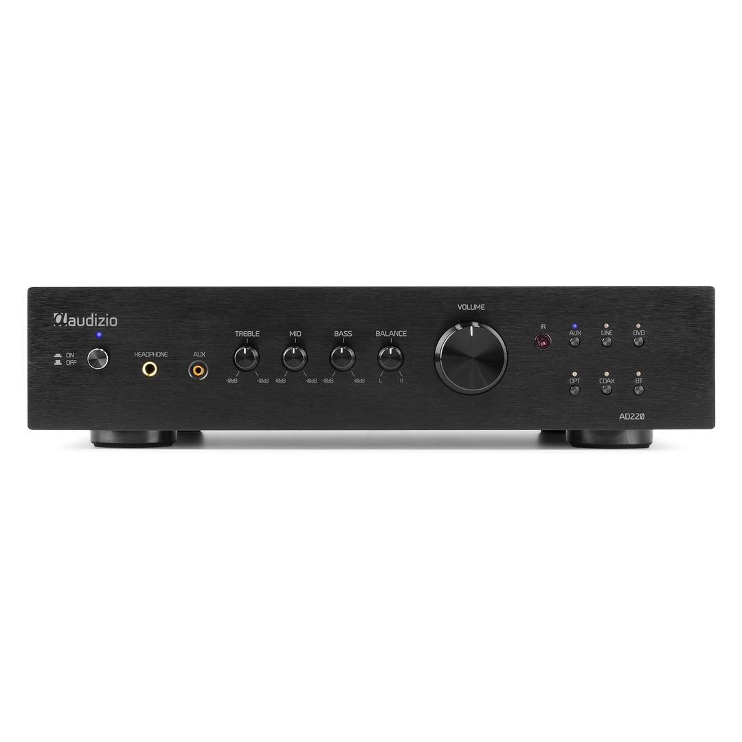 Amplificador de 2 canales HiFi de 400W con Bluetooth Audizio AD220B Negro