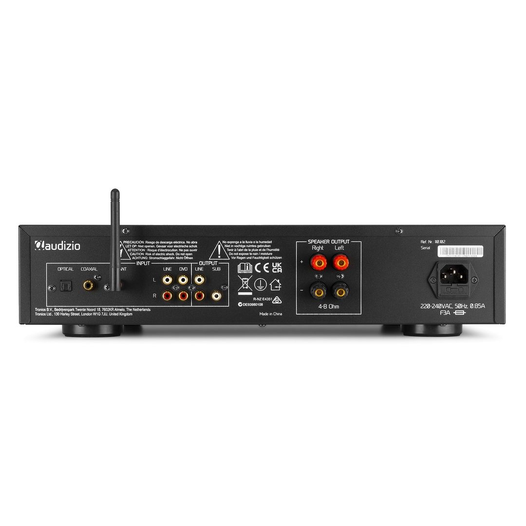 Amplificador de 2 canales HiFi de 400W con Bluetooth Audizio AD220B Negro
