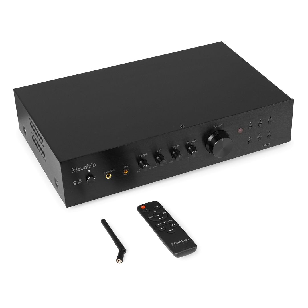 Amplificador de 2 canales HiFi de 400W con Bluetooth Audizio AD220B Negro