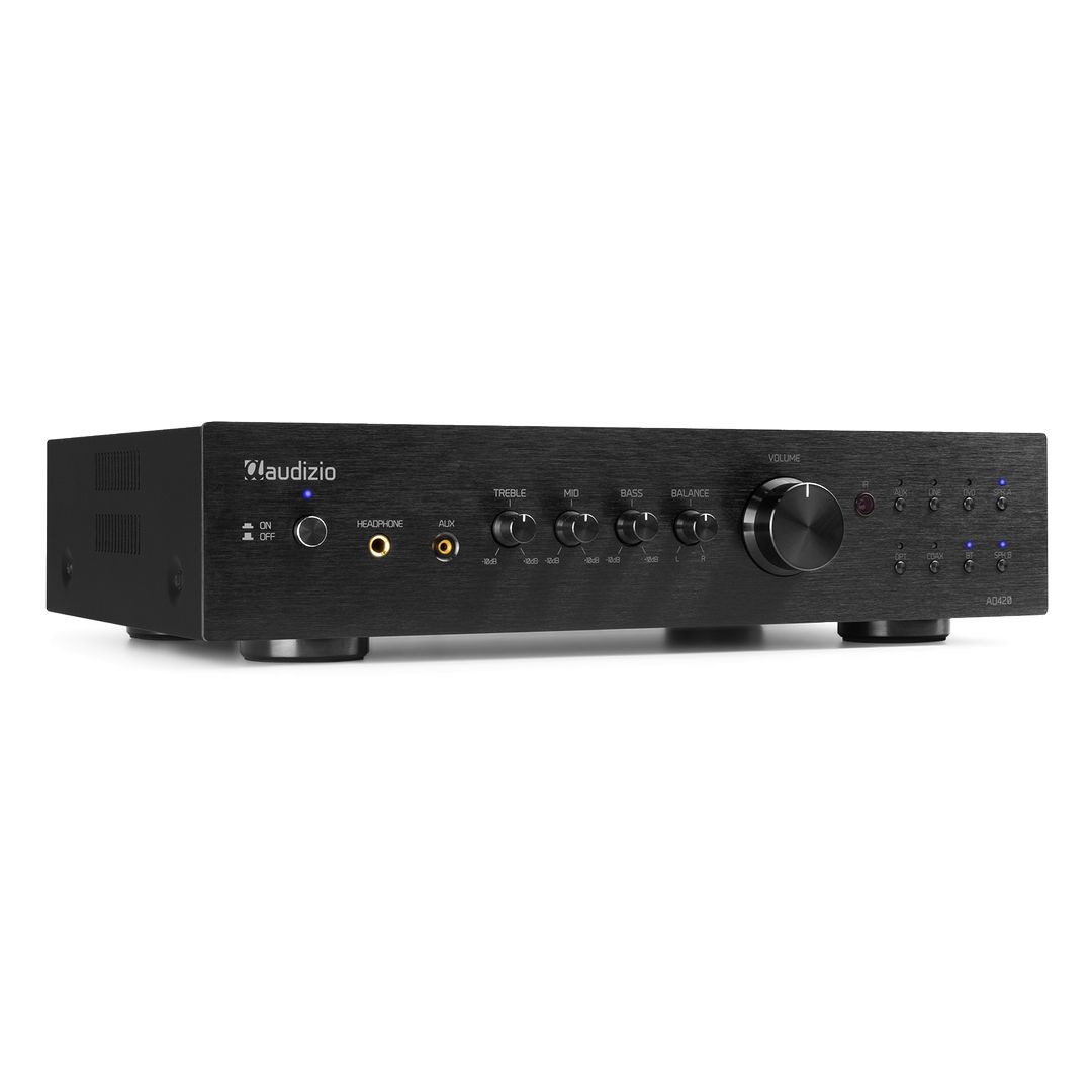 Amplificador de 4 canales HiFi de 400W con Bluetooth Audizio AD420B Negro