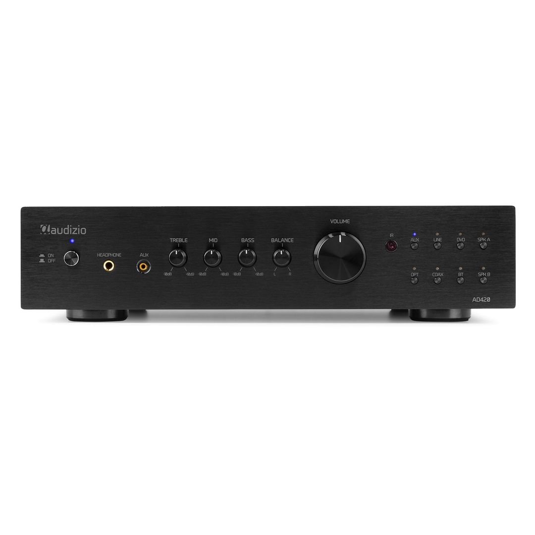 Amplificador de 4 canales HiFi de 400W con Bluetooth Audizio AD420B Negro