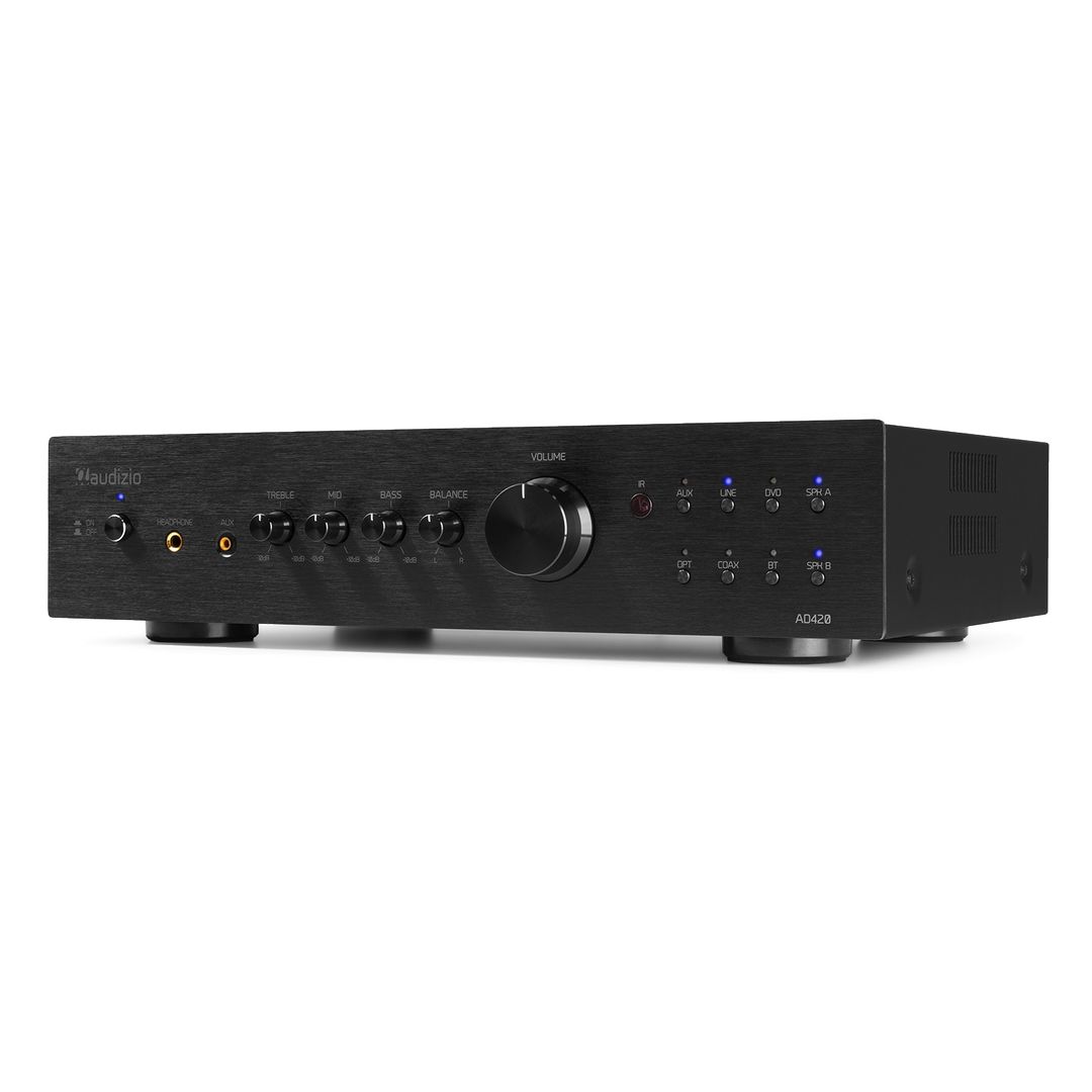 Amplificador de 4 canales HiFi de 400W con Bluetooth Audizio AD420B Negro