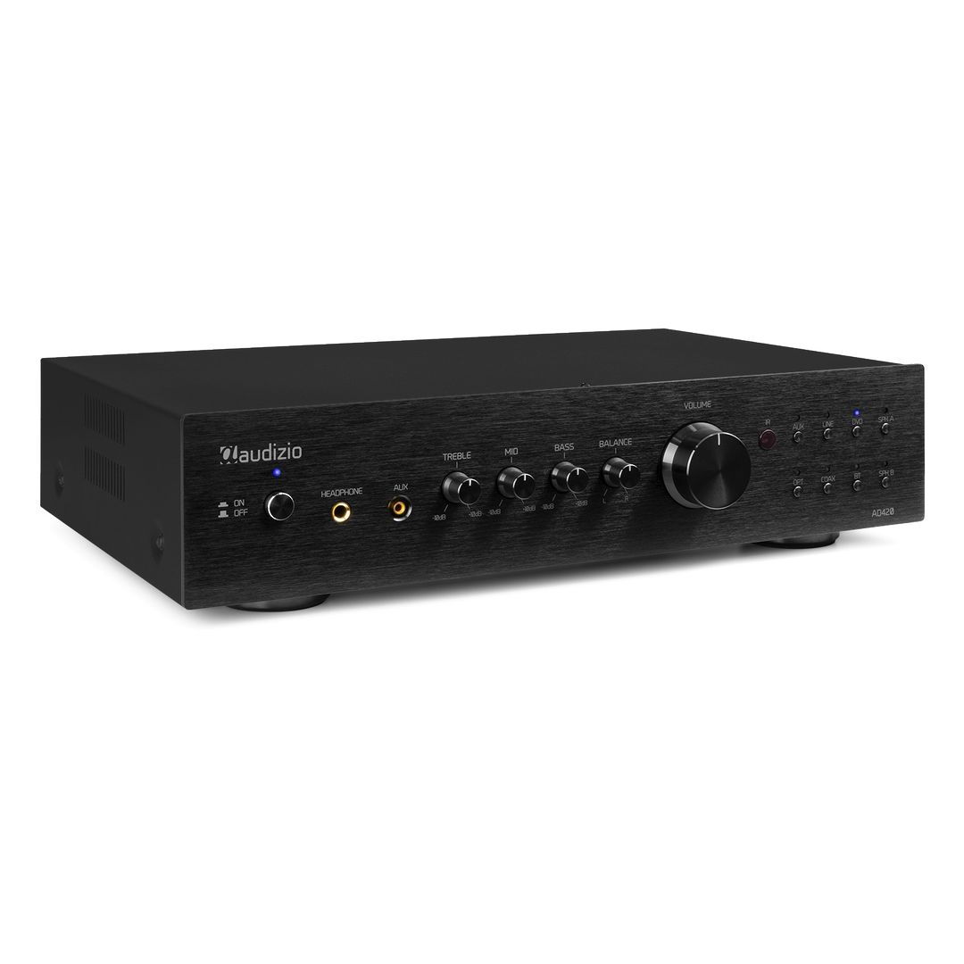 Amplificador de 4 canales HiFi de 400W con Bluetooth Audizio AD420B Negro