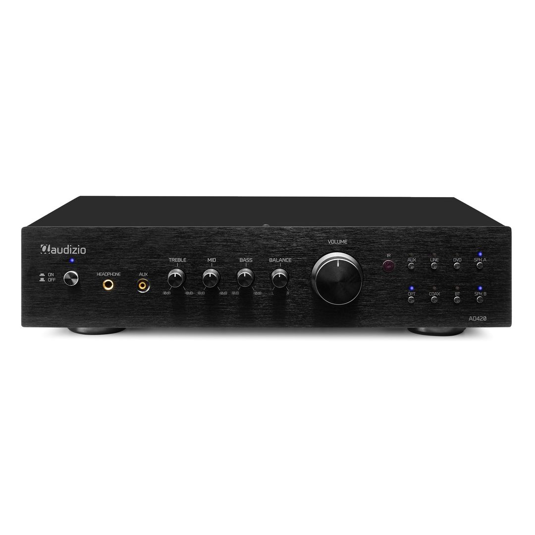 Amplificador de 4 canales HiFi de 400W con Bluetooth Audizio AD420B Negro