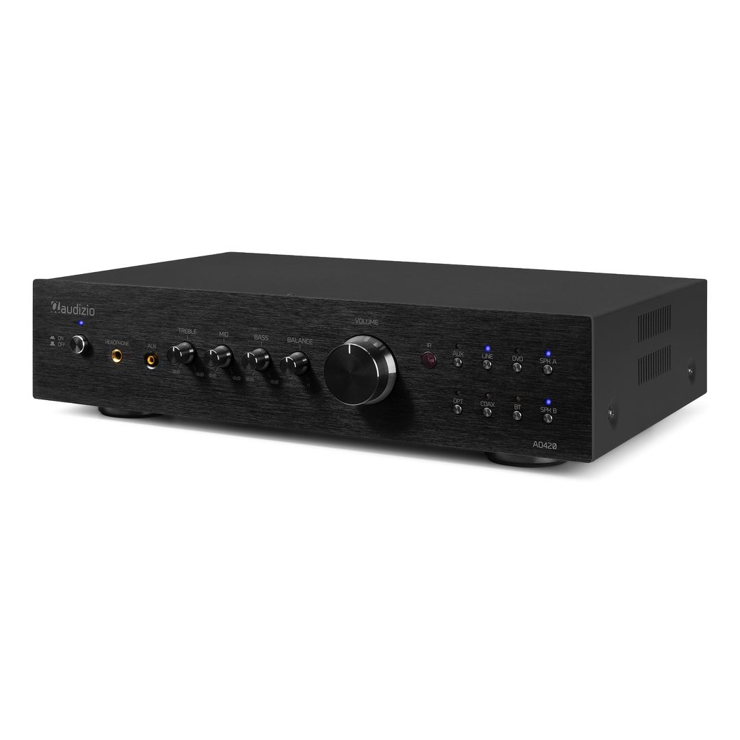 Amplificador de 4 canales HiFi de 400W con Bluetooth Audizio AD420B Negro