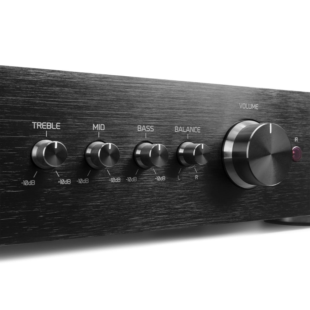 Amplificador de 4 canales HiFi de 400W con Bluetooth Audizio AD420B Negro