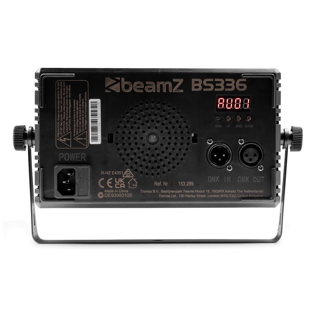 Cegadora, luz estroboscópica y wash LED RGB+W BeamZ BS336