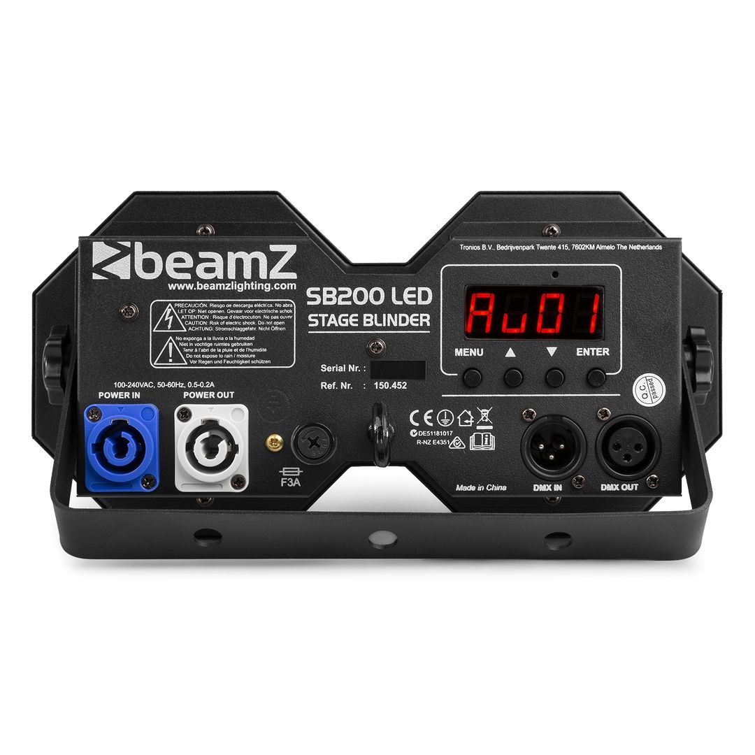 Cegadora y estrobo LED 2x50W BeamZ SB200