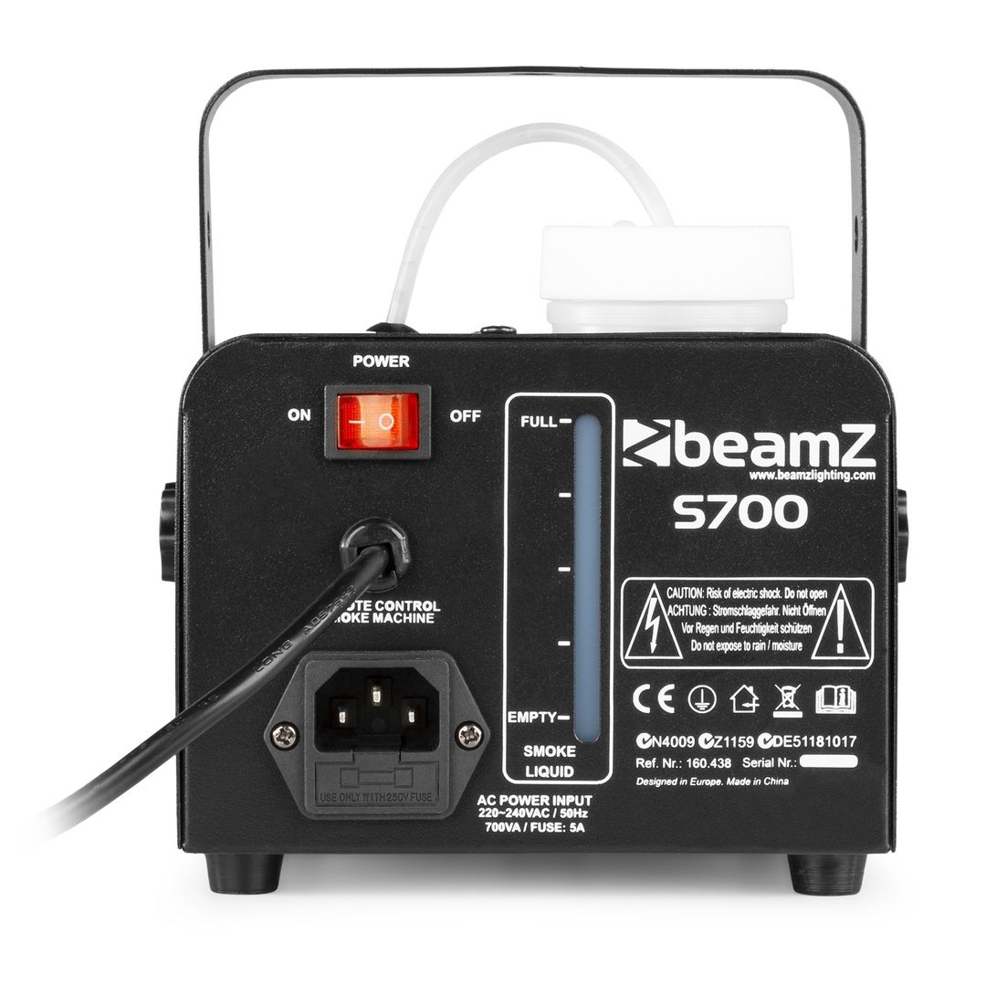 Máquina de humo de 700 W con líquido BeamZ S700