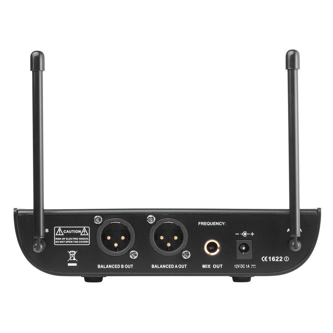 Sistema de 2 micrófonos inalámbricos de mano UHF Vonyx WM82