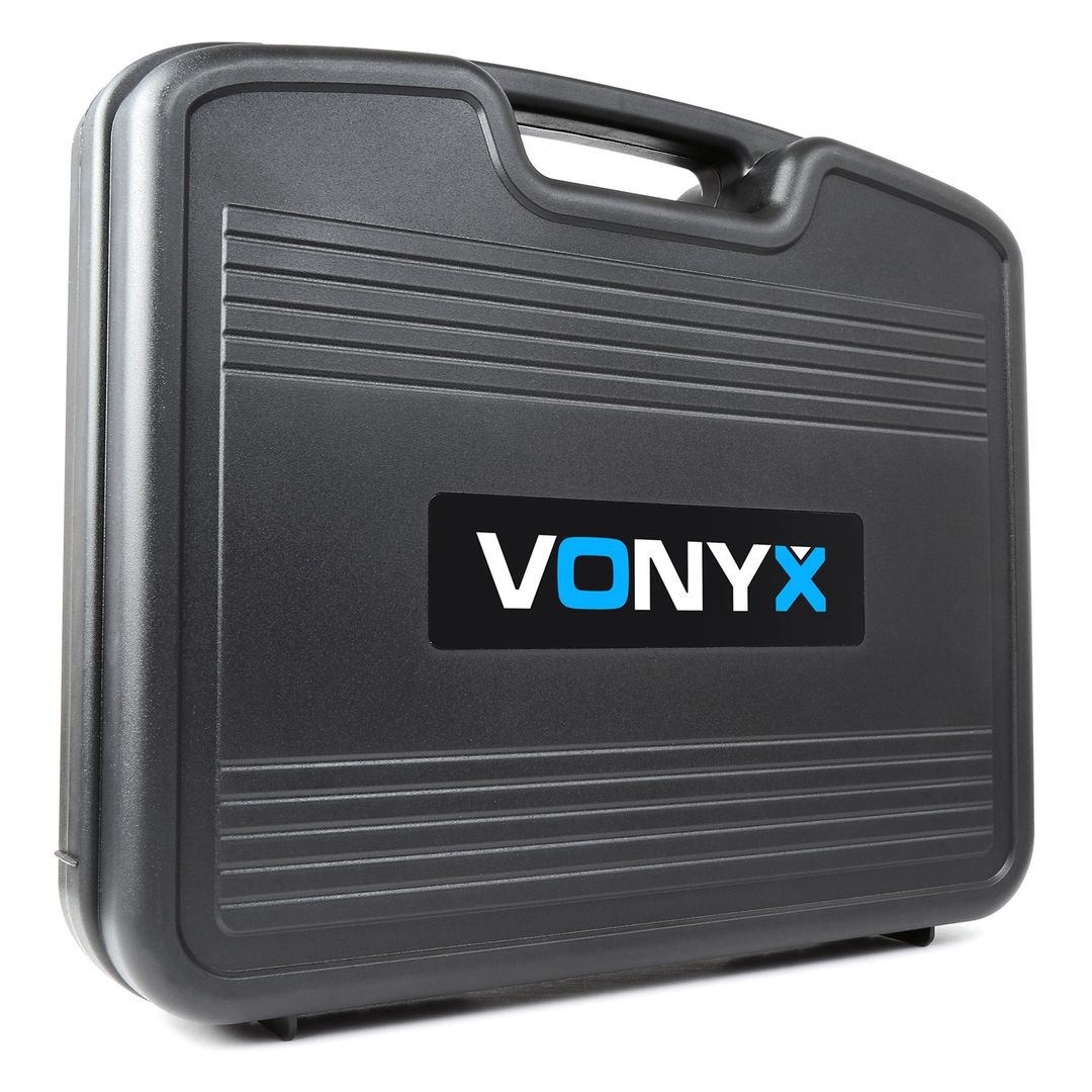Sistema de 2 micrófonos inalámbricos de mano UHF Vonyx WM82