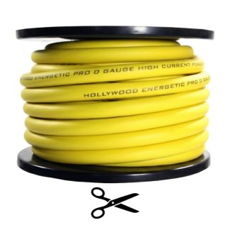 Cable de Corriente 53mm² (0GA) Cobre OFC Hollywood PRO PCYL 0 Amarillo