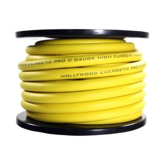 Cable de Corriente 53mm² (0GA) Cobre OFC Hollywood PRO PCYL 0 Amarillo - 5 Metros