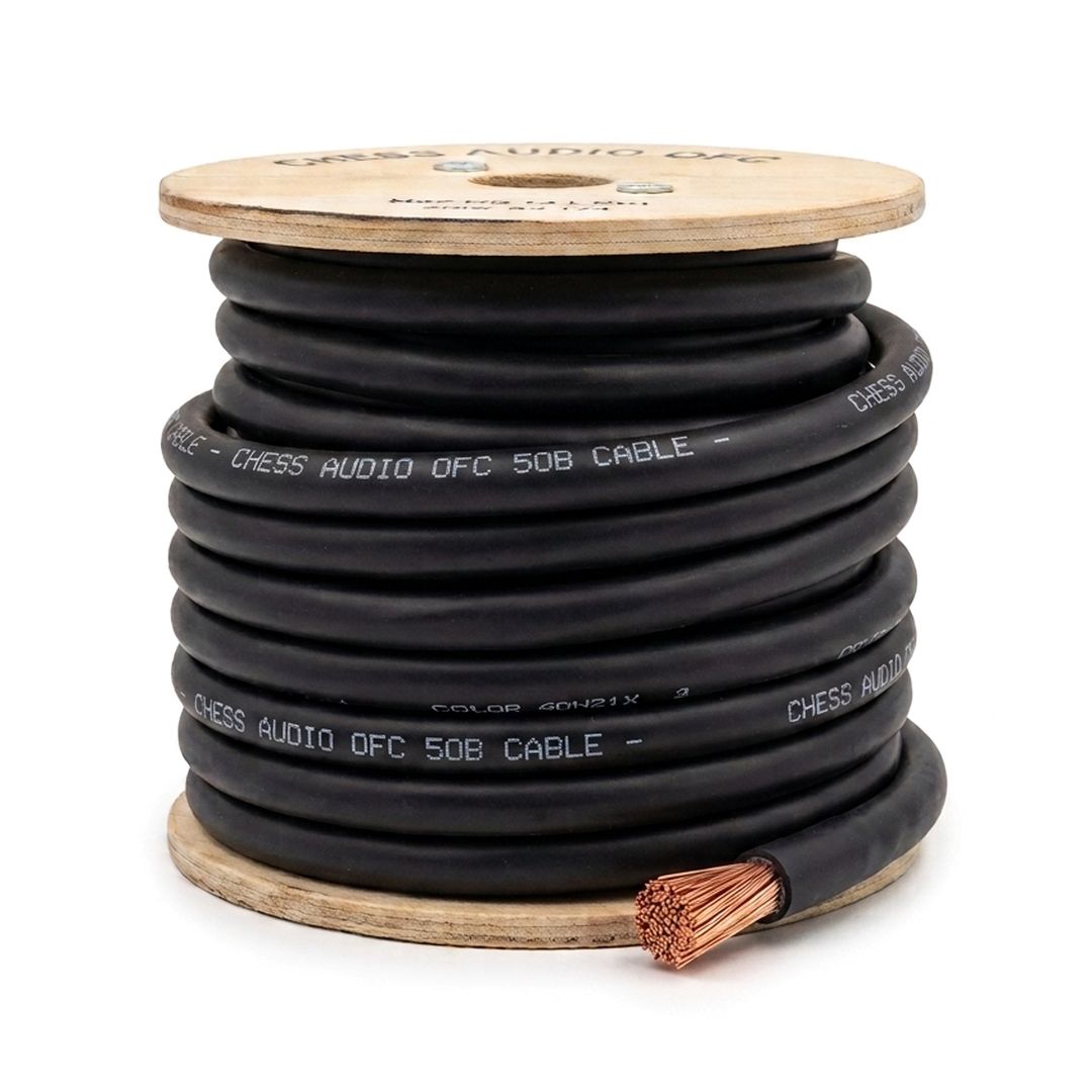 Cable de Corriente Cobre OFC 50mm² Negro 5 Metros Chess Audio OFC 50B