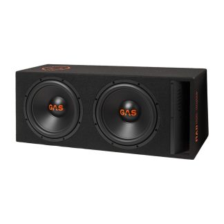 Caja subwoofer 2x12" 1400W/700W RMS 1/2+2/4 Ohm GAS Audio MAD B2-212V