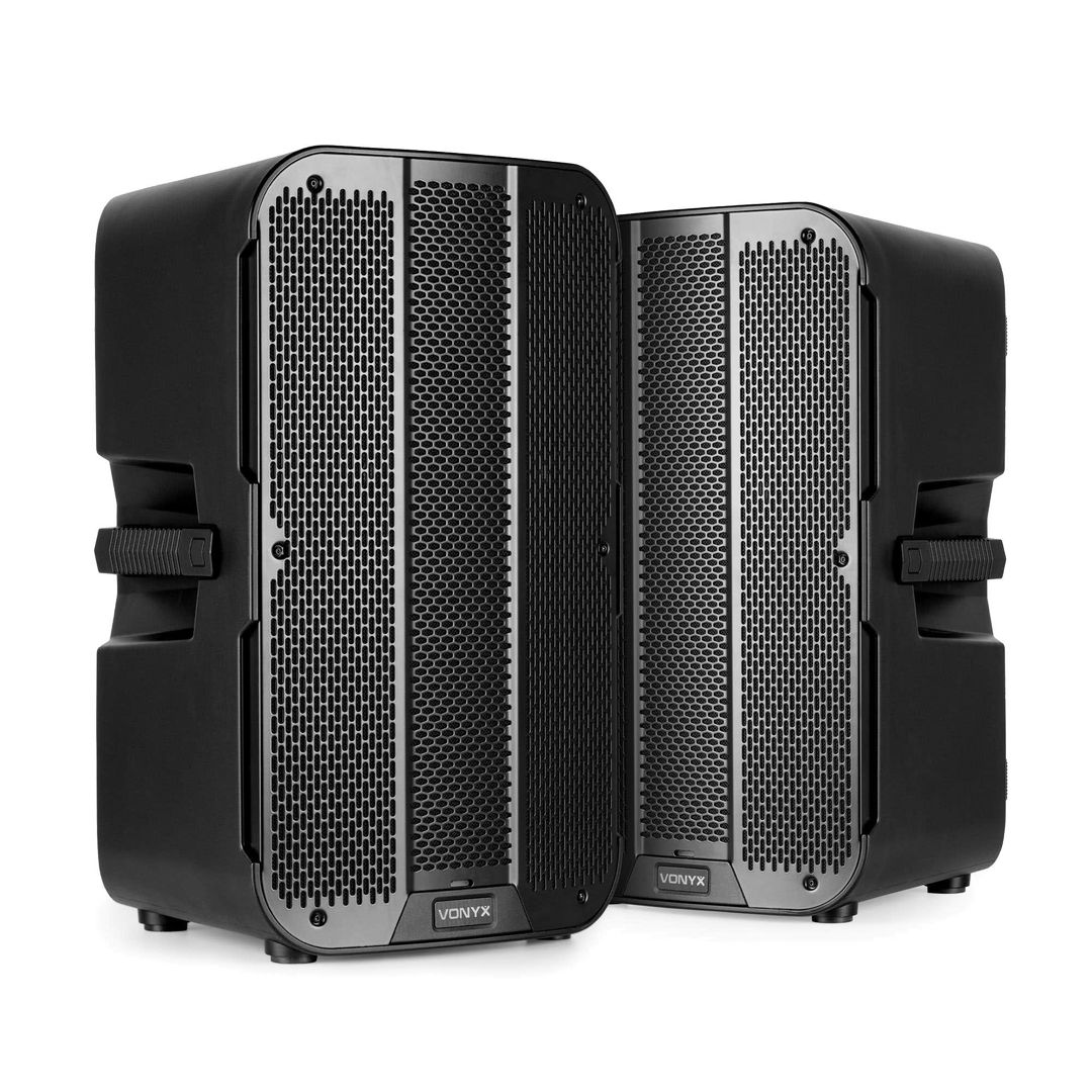 Pack de 2 altavoces activos biamplificados 12" con DSP y Bluetooth TWS Vonyx VD712A