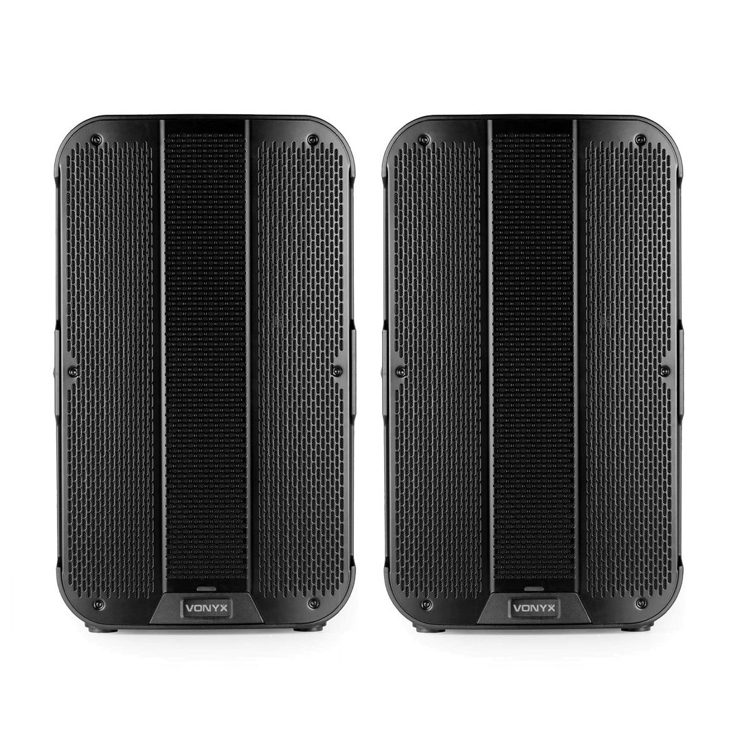Pack de 2 altavoces activos biamplificados 12" con DSP y Bluetooth TWS Vonyx VD712A