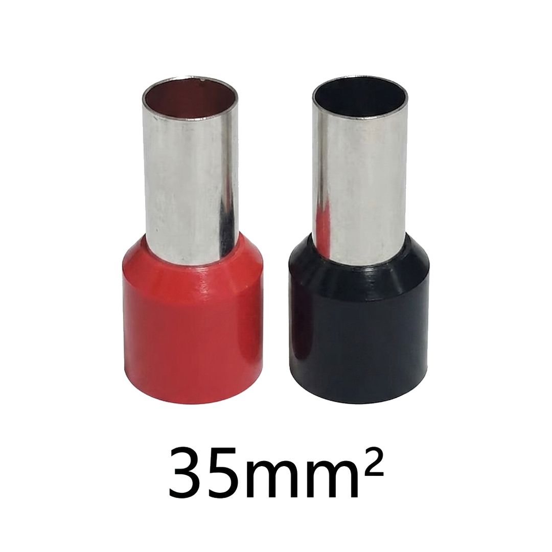 Puntera Hueca Aislada 35mm² 2awg Cobre Roja/Negra PVC 300V SoundCube E35-16