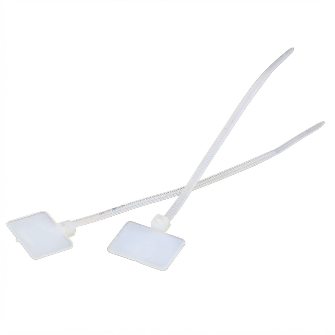 10x Bridas con Etiqueta Escribible 2,5x100mm Blanca SoundCube FTL100W