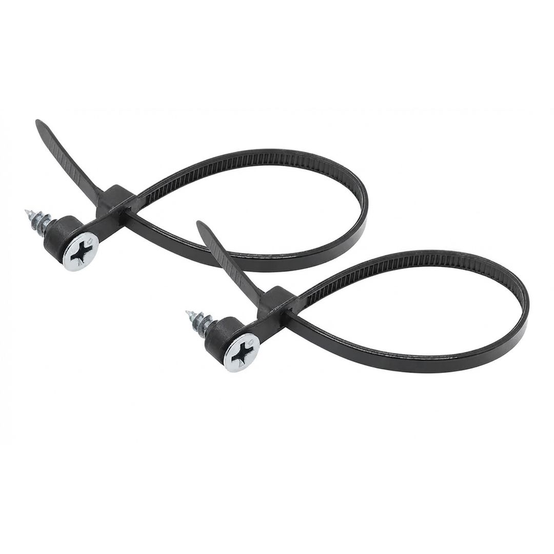 10x Bridas con Orificio para Tornillo 4x150mm Negra SoundCube FTS150B