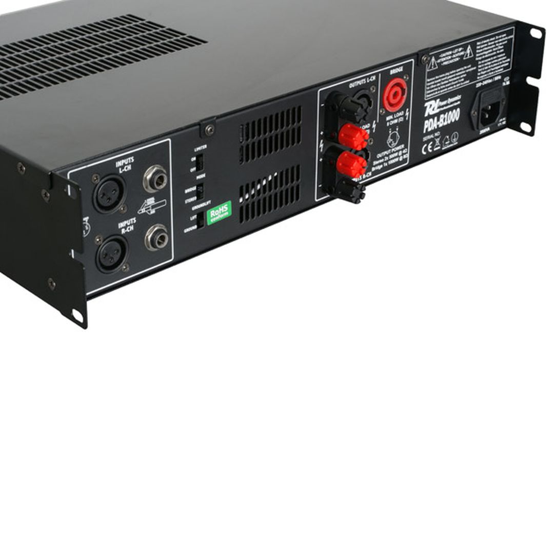 Amplificador Profesional 2 Canales 1000W Power Dynamics PDA-B1000