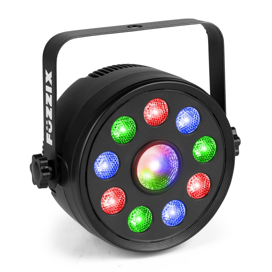 Foco LED PAR RGB DMX con mando a distancia Fuzzix PLF15