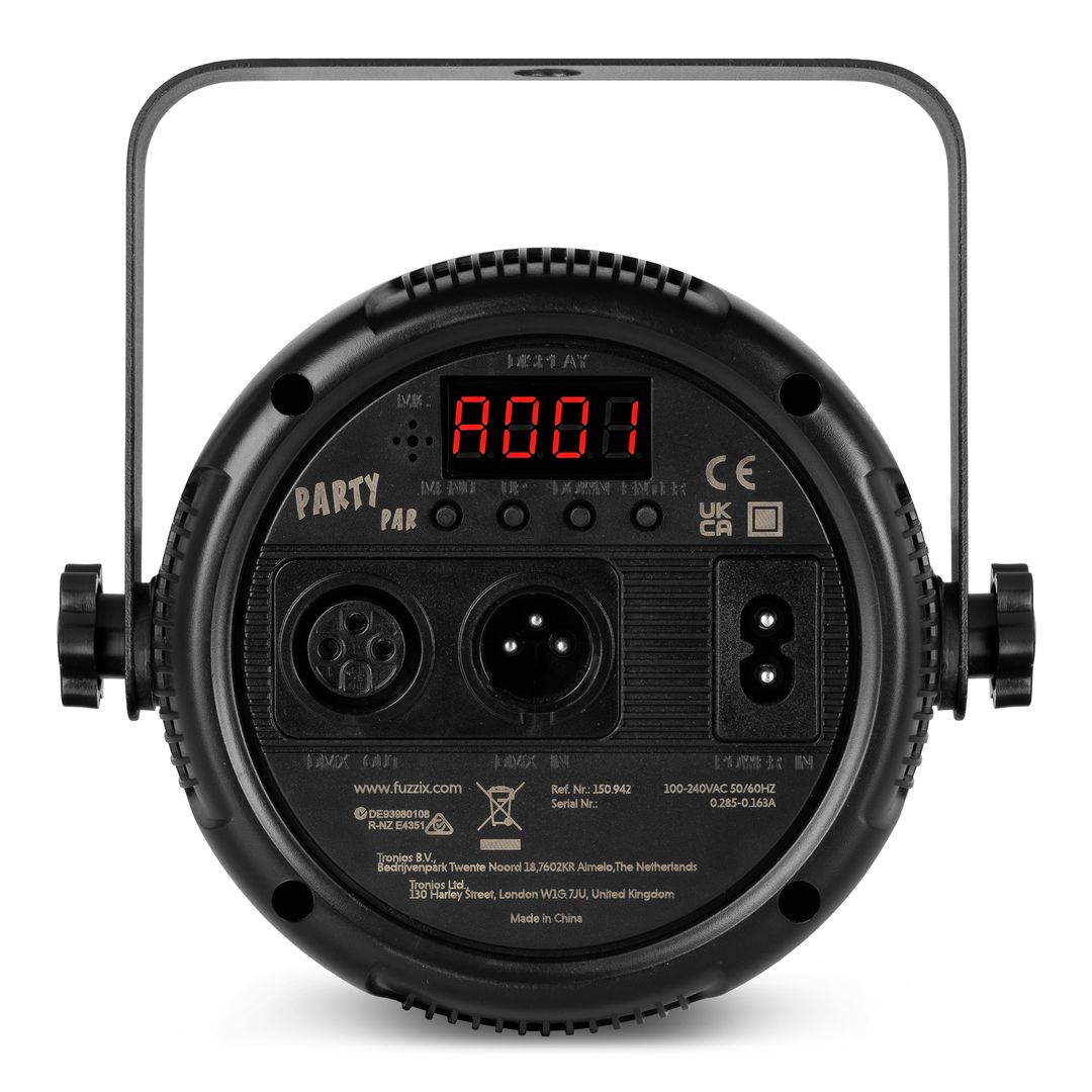 Foco LED PAR RGB DMX con mando a distancia Fuzzix PLF15