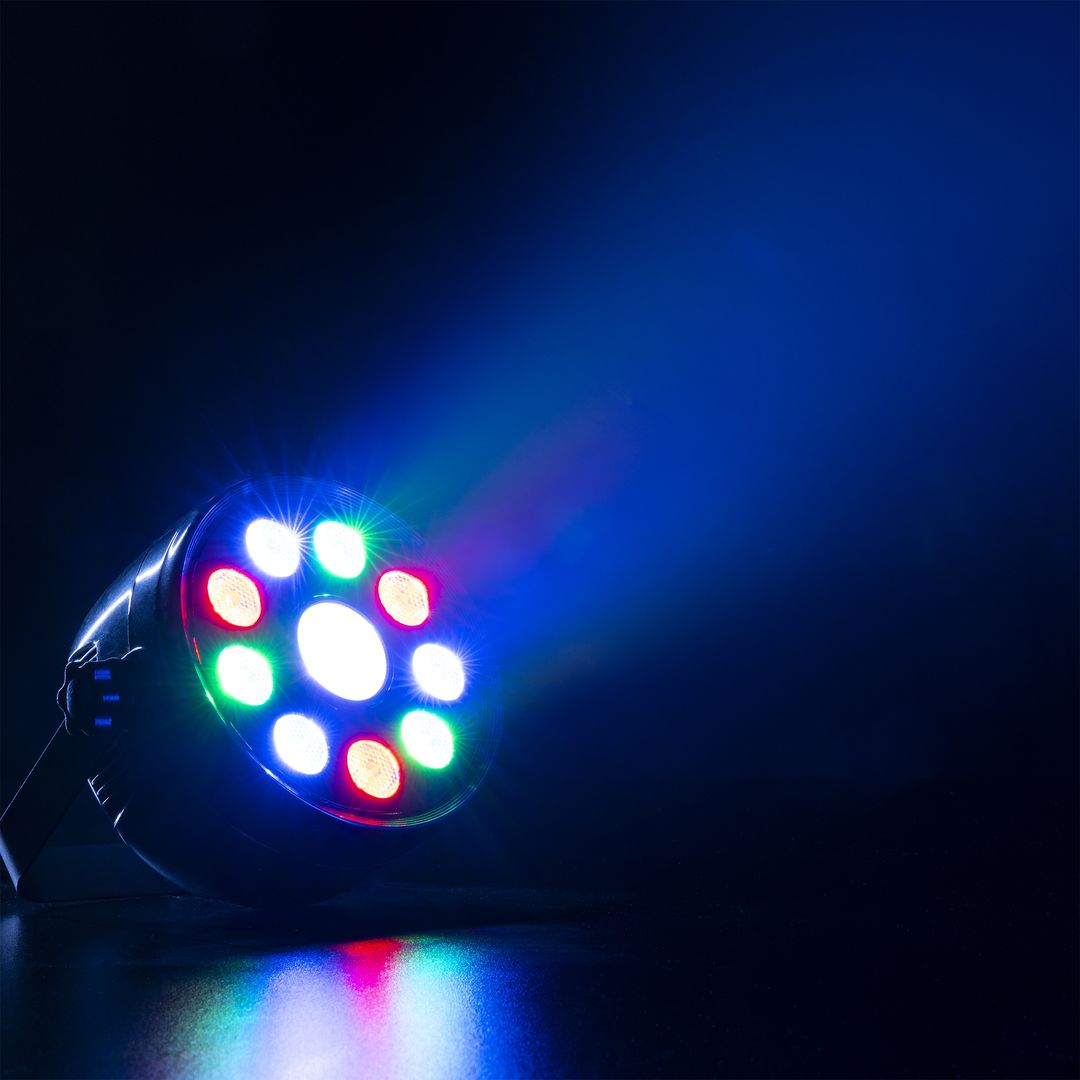 Foco LED PAR RGB DMX con mando a distancia Fuzzix PLF15
