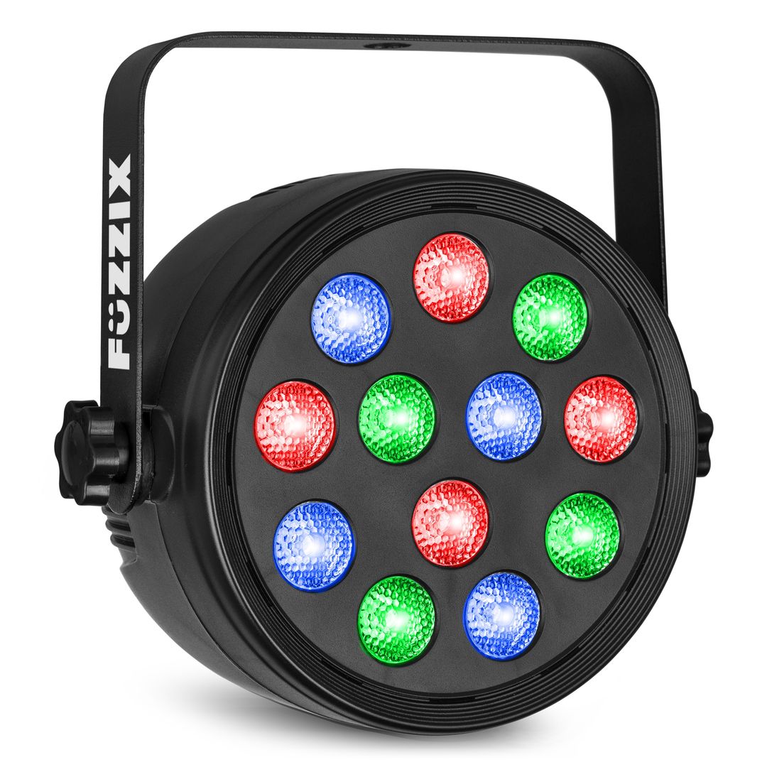 Foco Par LED RGB DMX 12x2W con mando a distancia Fuzzix PLF12