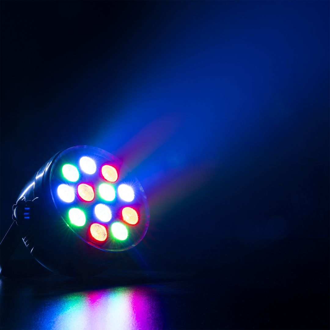 Foco Par LED RGB DMX 12x2W con mando a distancia Fuzzix PLF12