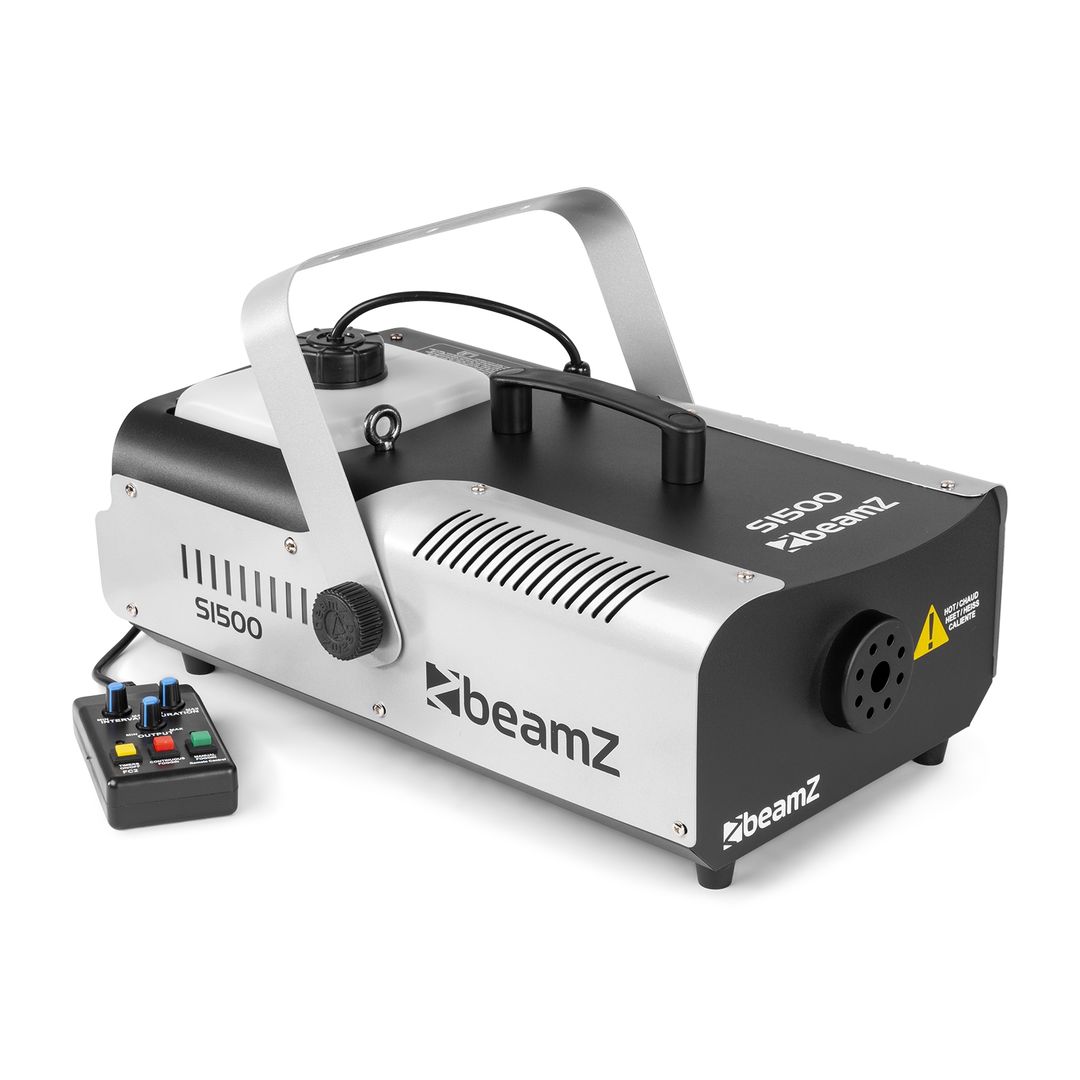 Máquina de Humo 1500W DMX con Temporizador y Depósito de 2,5L BeamZ S1500