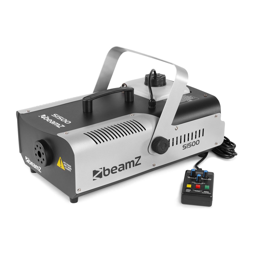 Máquina de Humo 1500W DMX con Temporizador y Depósito de 2,5L BeamZ S1500