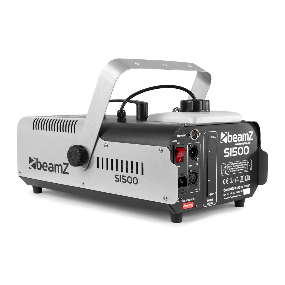 Máquina de Humo 1500W DMX con Temporizador y Depósito de 2,5L BeamZ S1500