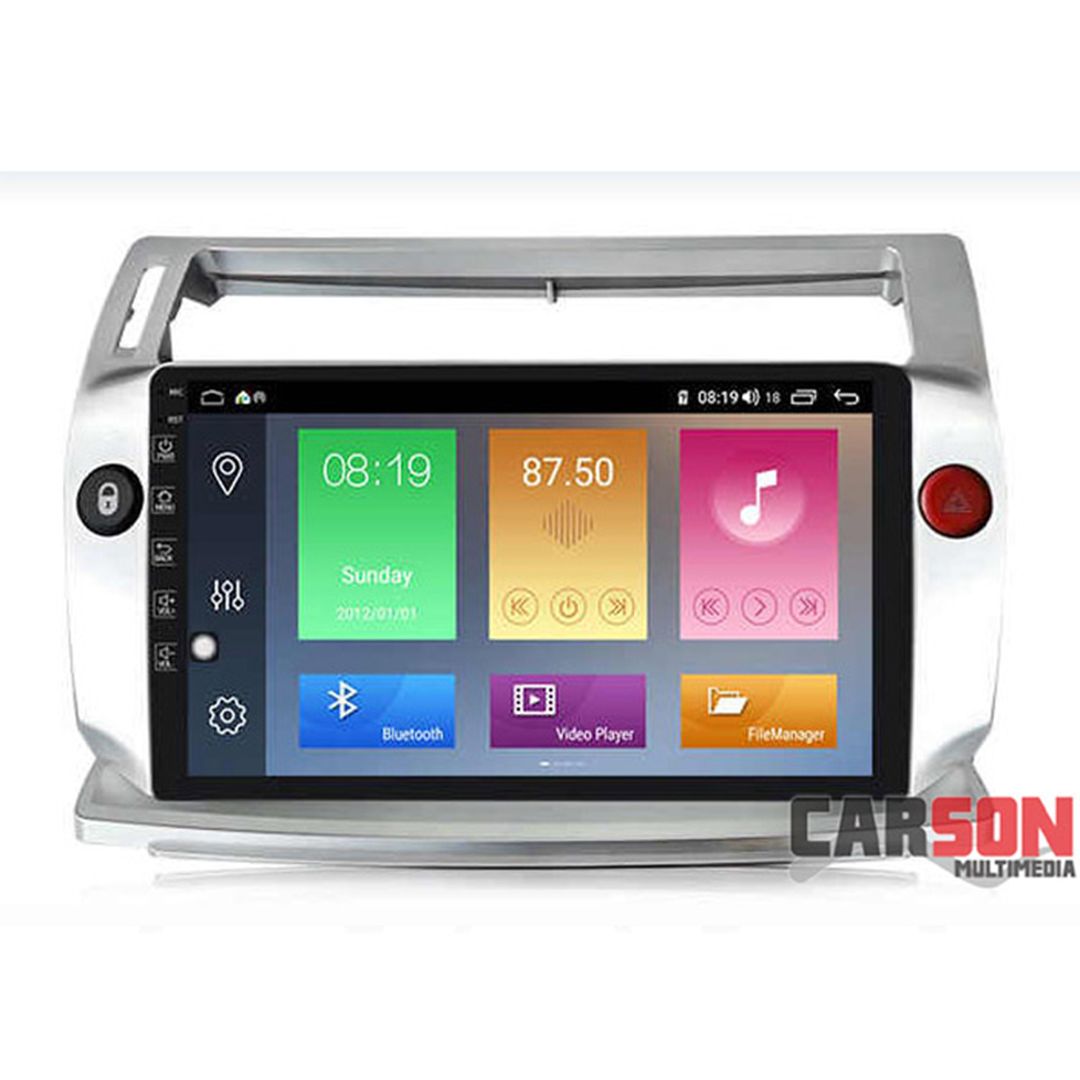 Pantalla Android 9" CarPlay y Android Auto inalámbrico para Citroën C4 2004-2010 Carson CARCC404